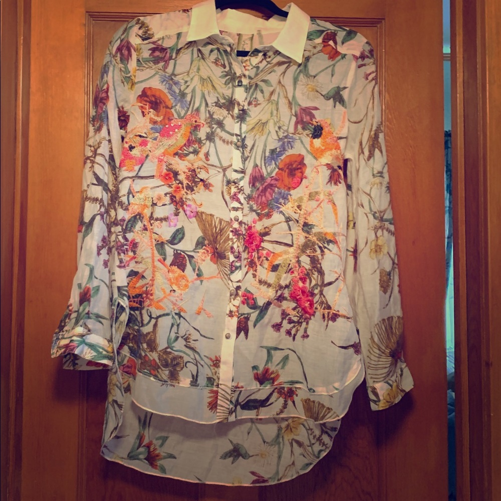 Aratta Silent Journey button down shirt size small